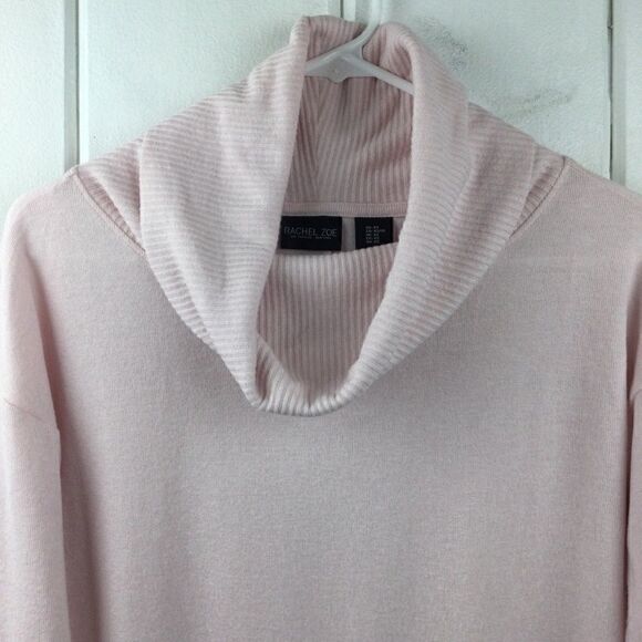 Rachel Zoe Pink Sweater,‎  Pastel Pink Cowl Neck Top, Size - XS - Picture 4 of 9